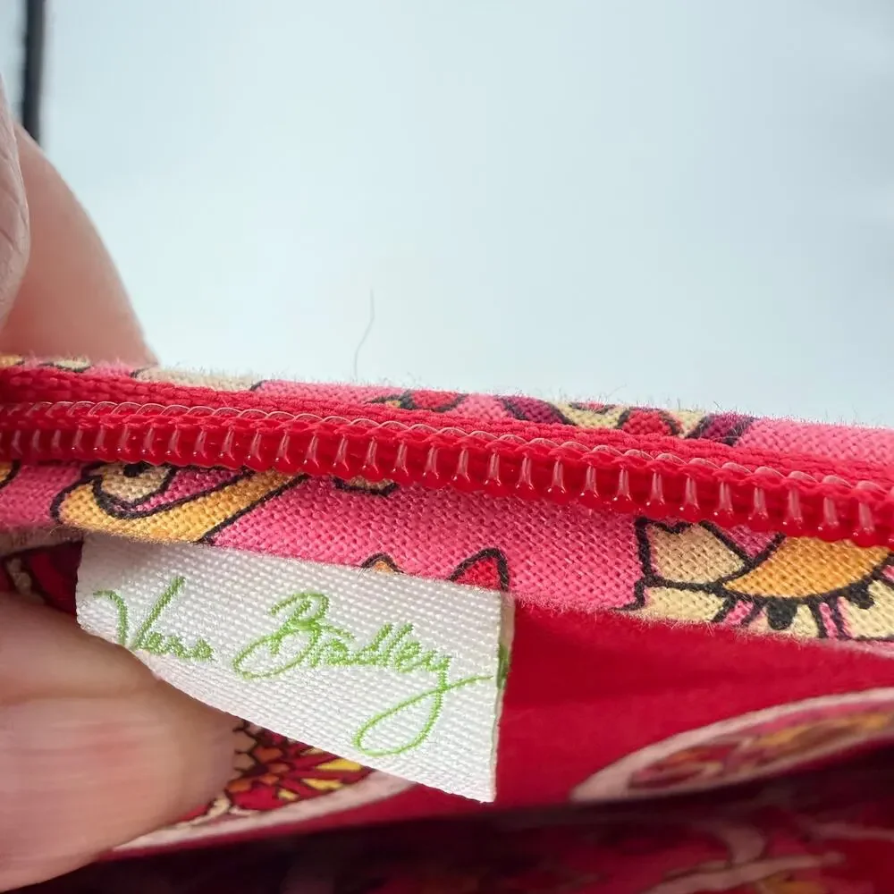 Vera Bradley Rosy Posies Tablet Sleeve E Reader Quilted Retired Red Pink Cottage